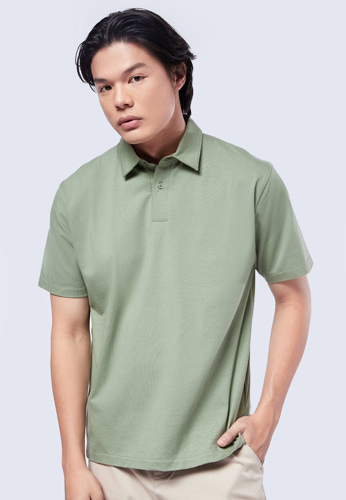 Short Sleeve Polo Shirt with Button