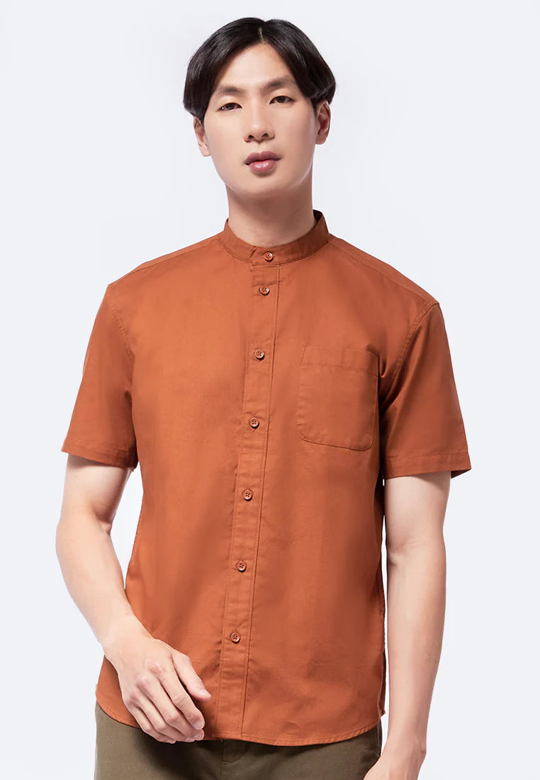 Nevada Short Sleeve Koko Denim Stripe Shanghai Collar
