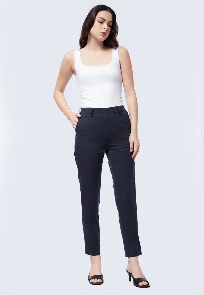 Basic Tapered High Rise Pants