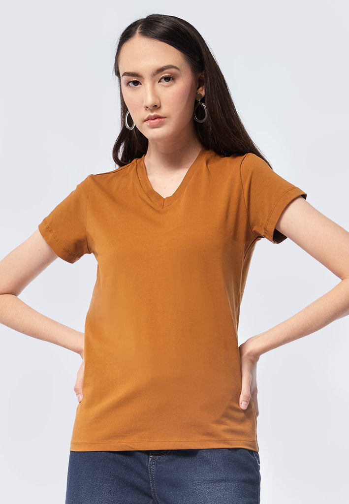 Basic V-Neck Cotton T-Shirt