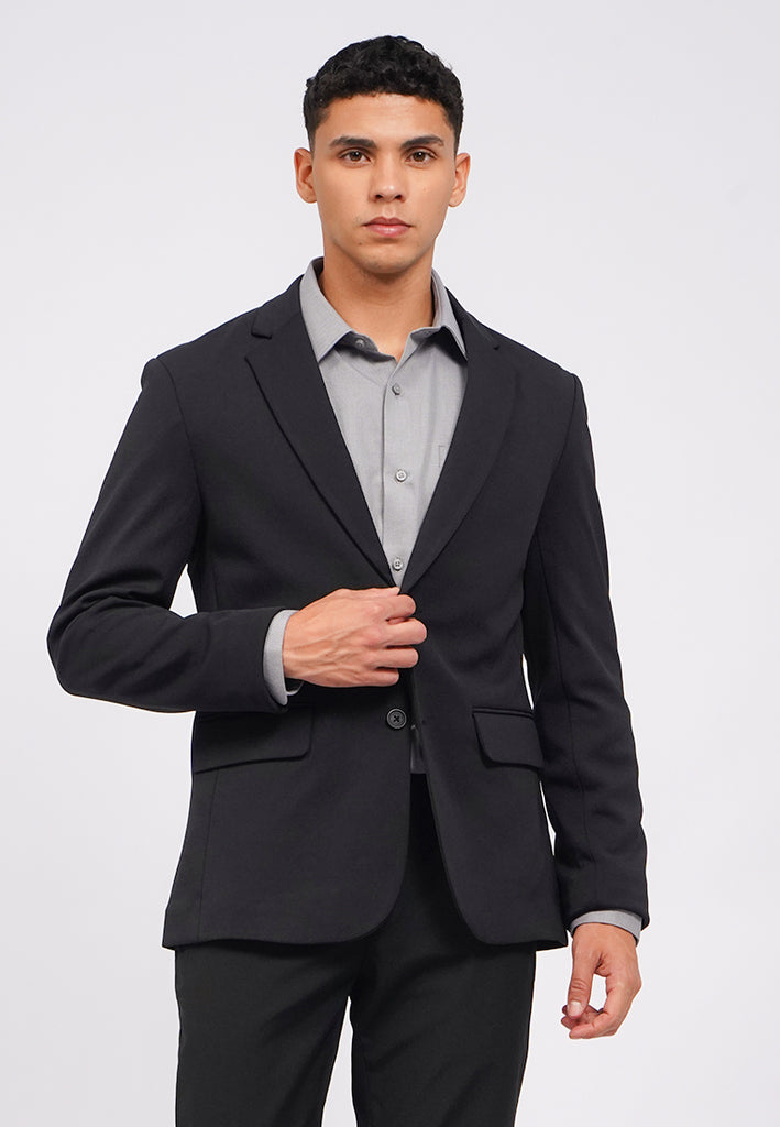 Slim Fit Half Lining Knit Blazer