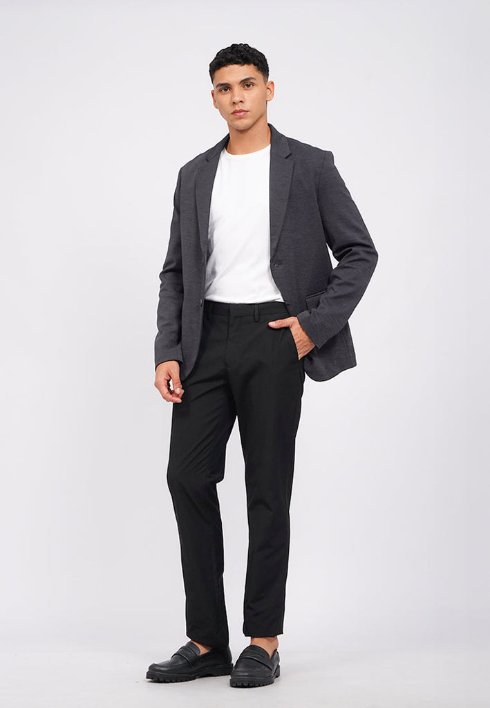 Slim Fit Half Lining Knit Blazer