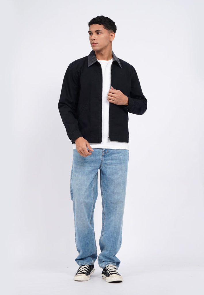 Contrast Collar Canvas Jacket