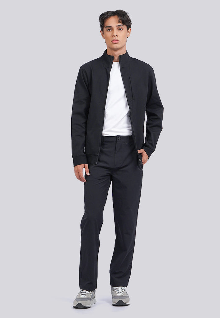 High Collar Active Knit Jacket