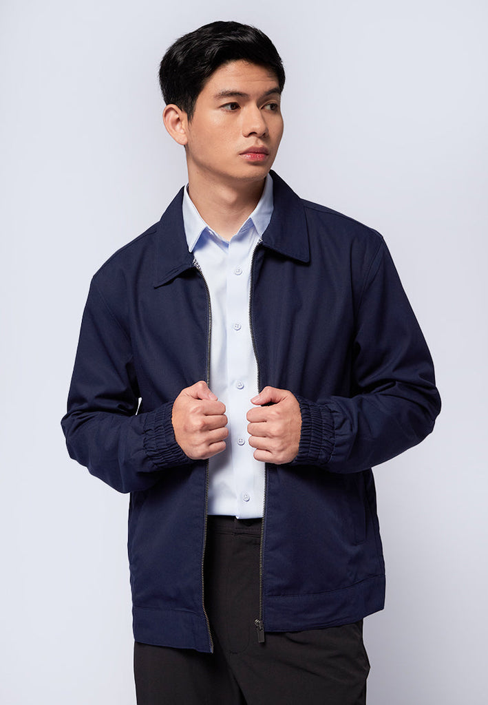 Slim Fit Jacket with Shirt Collar