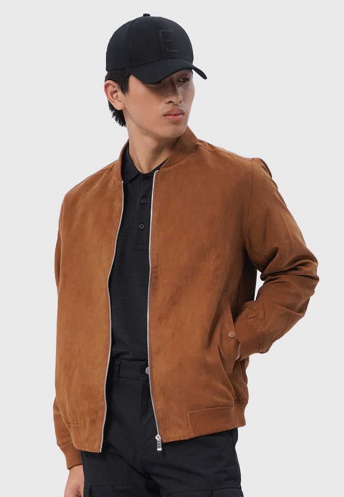 Suede Bomber Jacket