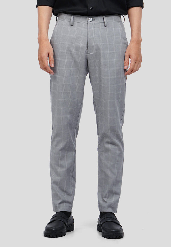 Slim Fit Check Pants