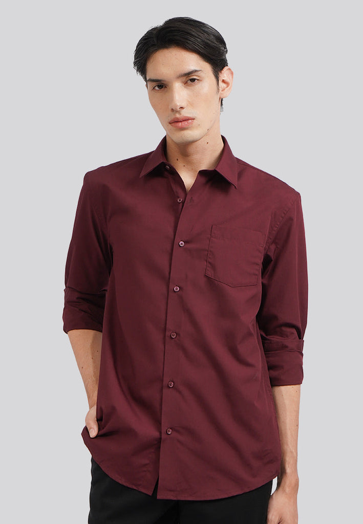 Slim Fit Long Sleeve Basic Shirt