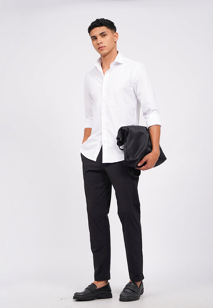 Slim Fit Long Sleeve Textured Shirt