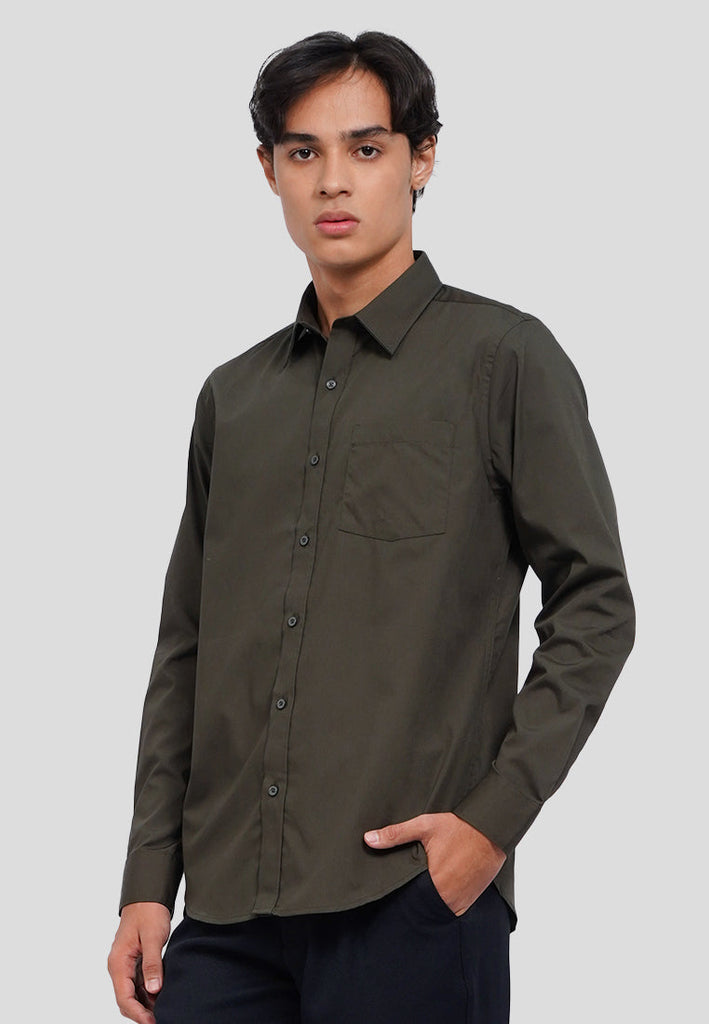 Easy Care Regular Fit Long Sleeve Basic Shirt