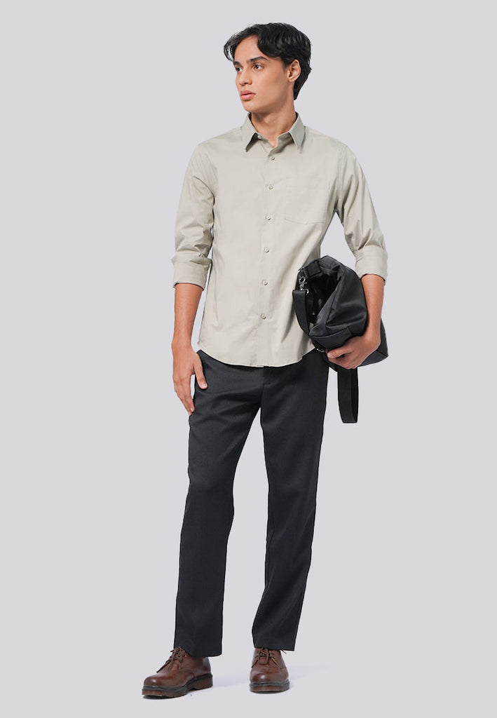 Regular Fit Long Sleeve Stretch Shirt