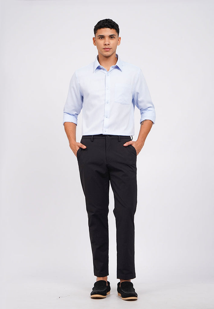 Regular Fit Long Sleeve Dobby Shirt