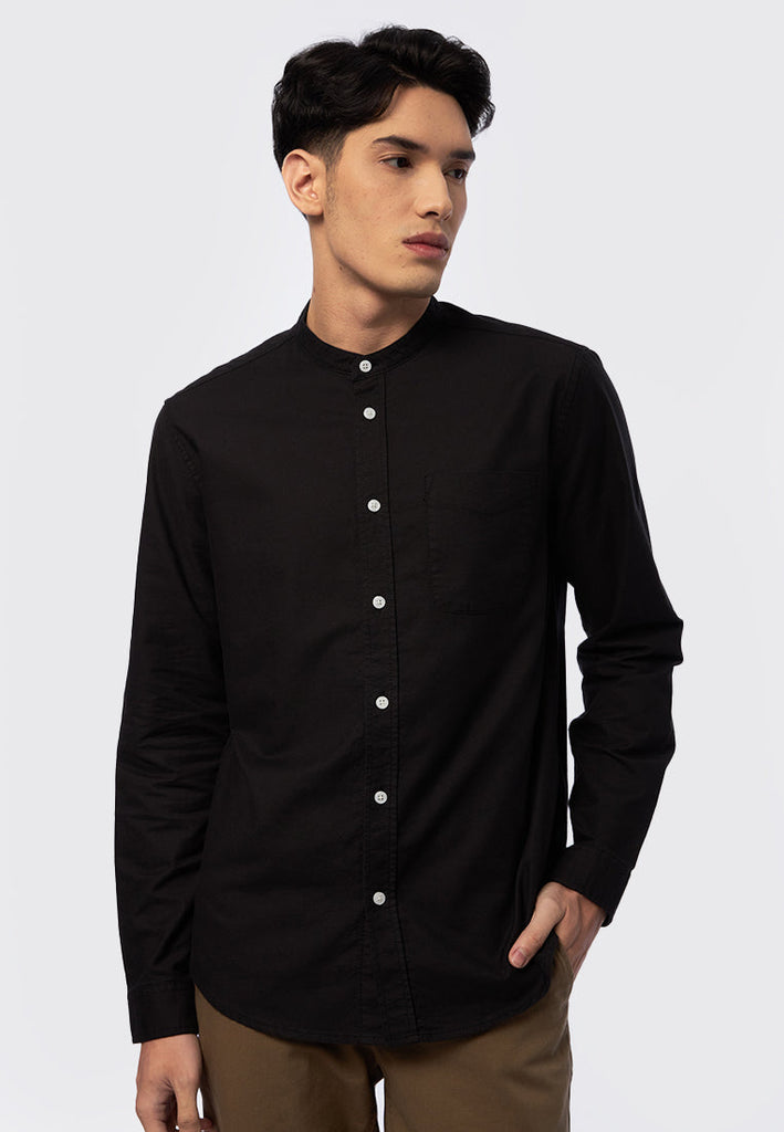 Long Sleeve Stand Up Collar Shirt