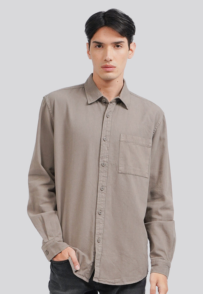 Garment Dyed Long Sleeve Shirt