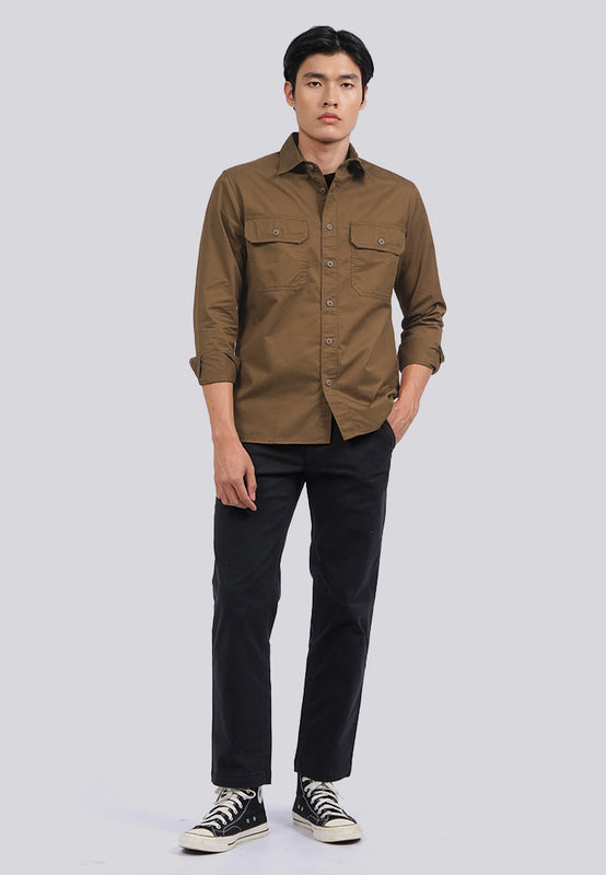 Regular Fit Long Sleeve Utility Shirt