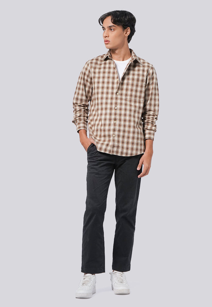 Regular Fit Long Sleeve Checks Shirt