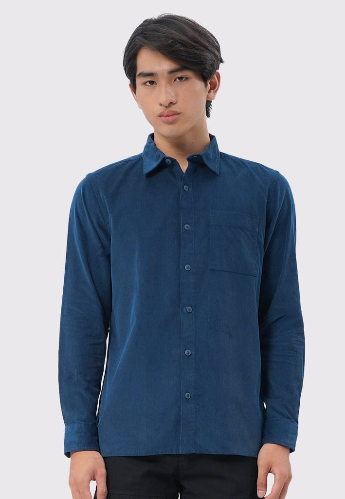 Regular Fit Long Sleeve Corduroy Shirt