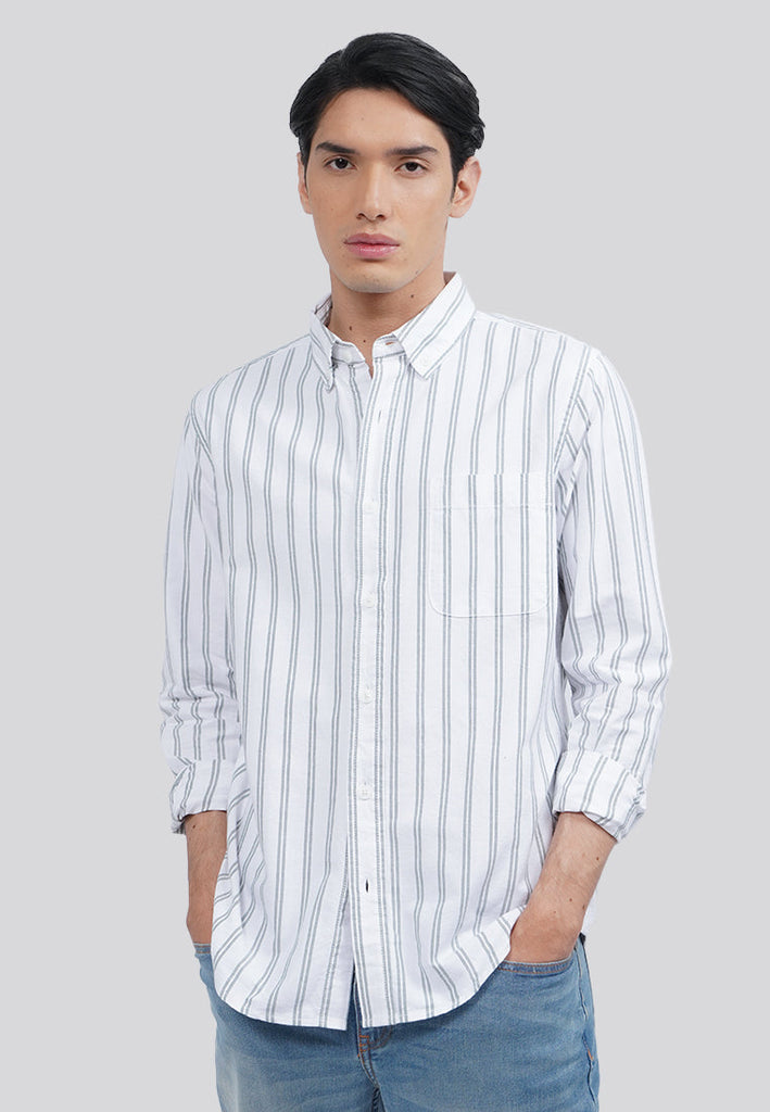 Long Sleeve Oxford Stripe Shirt