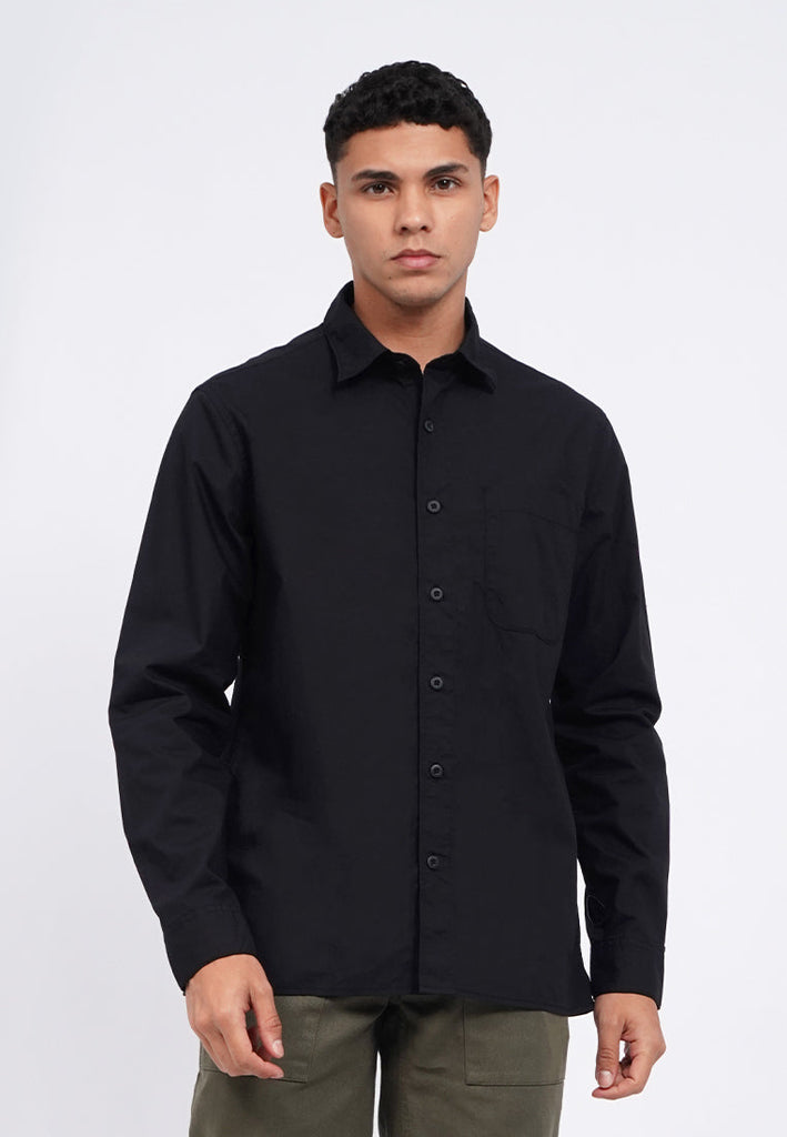Long Sleeve Washed Poplin Shirt