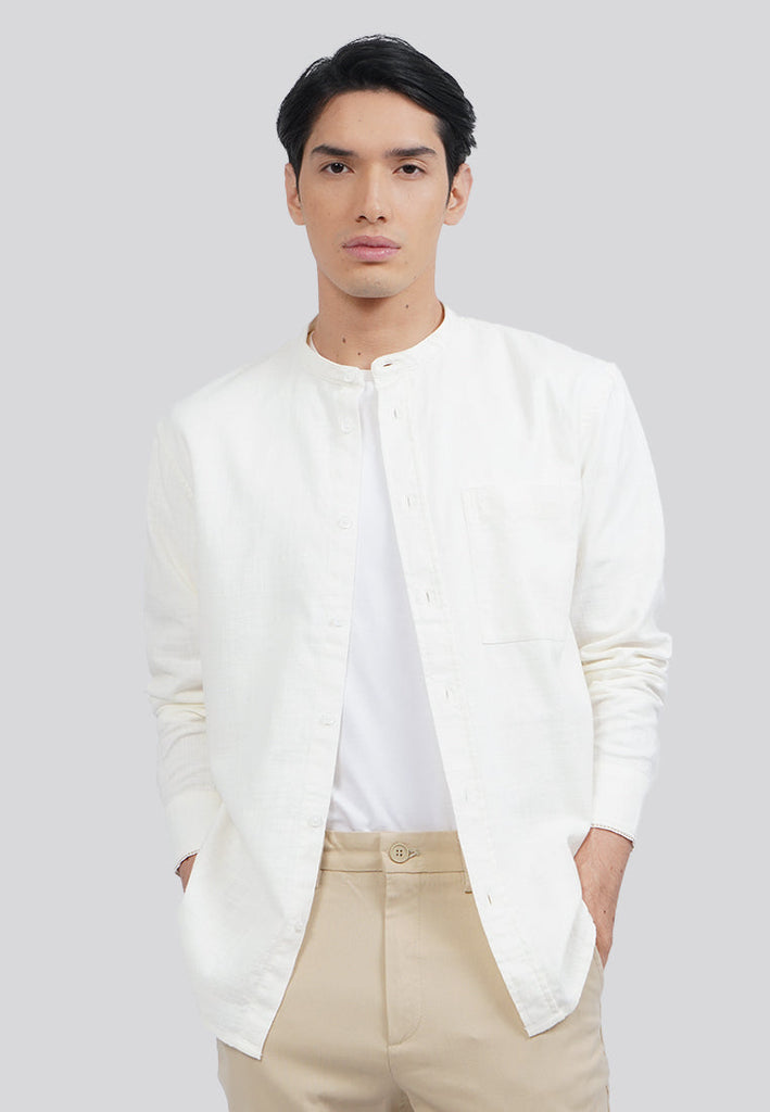 Linen Blend Long Sleeve Koko Shirt