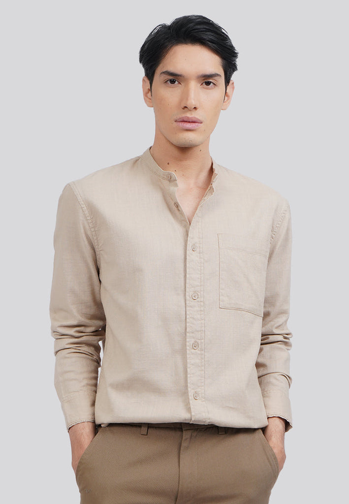 Linen Blend Long Sleeve Koko Shirt