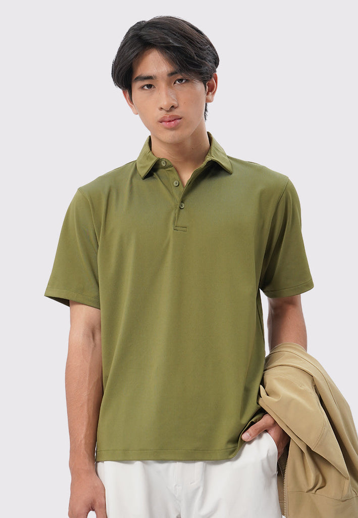 Short Sleeve Buttoned Polo Shirt