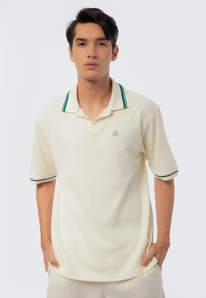 Regular Fit Polo Shirt with Stripe Collar