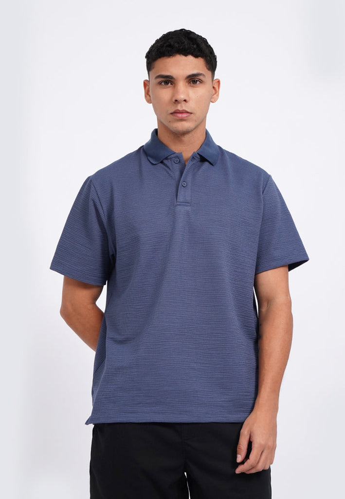 Jacquard Buttoned Polo Shirt
