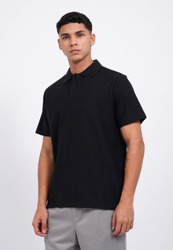 Button Up Short Sleeve Polo Shirt