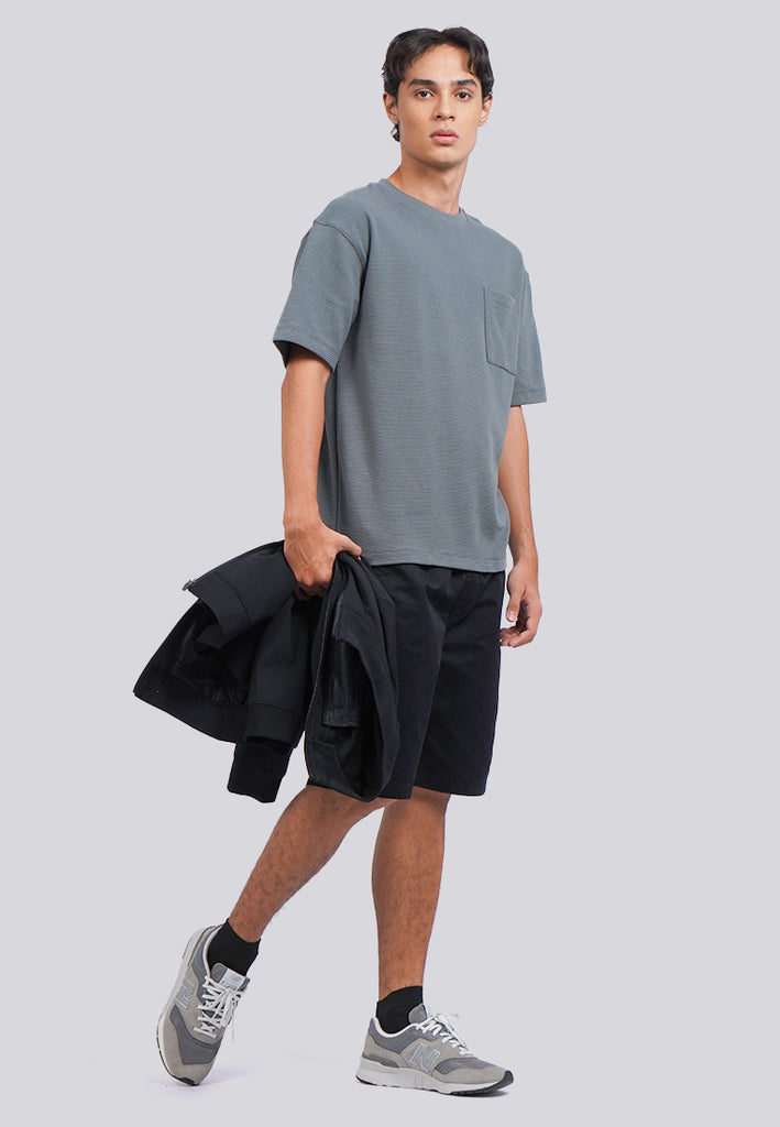 Drawstring Short Pants Black