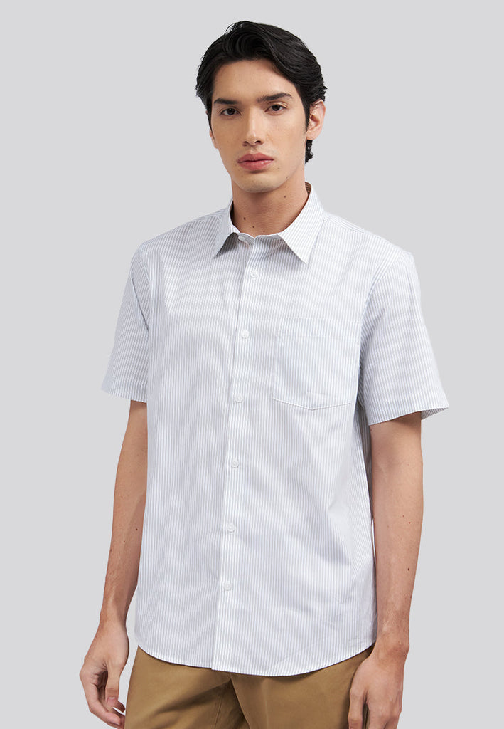 Regular Fit Short Sleeve Stripes Shirt