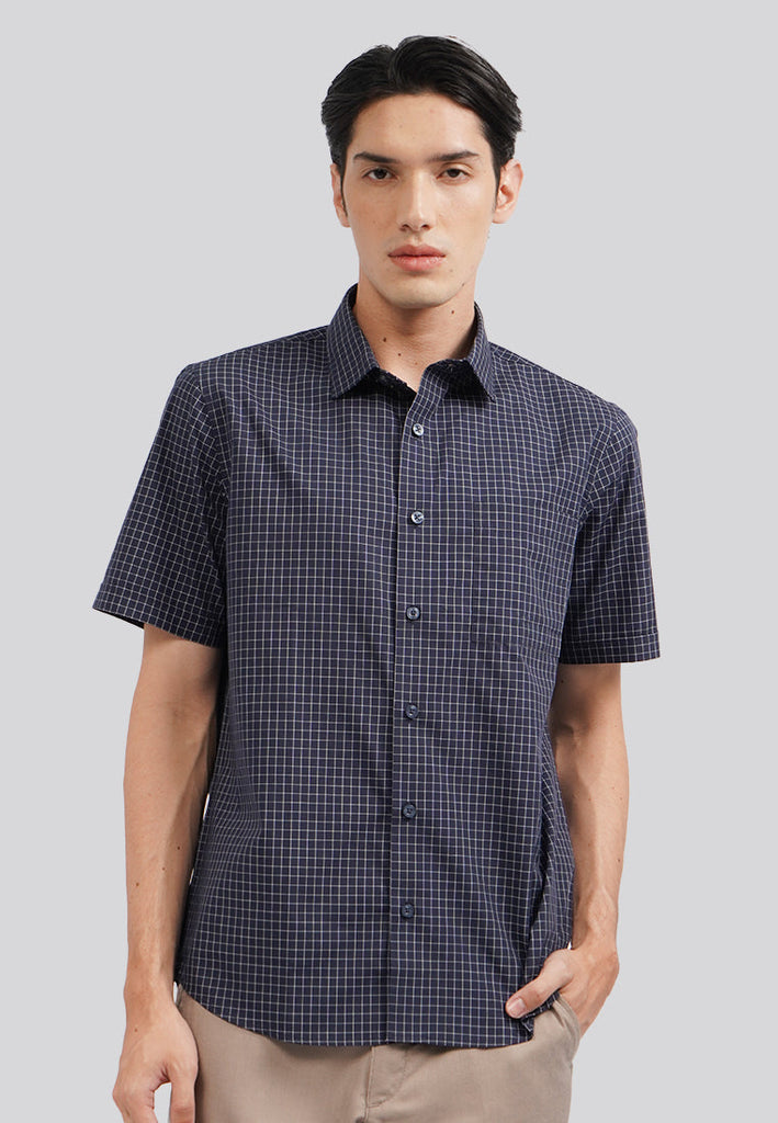 Easy Care Short Sleeve Check Shirt