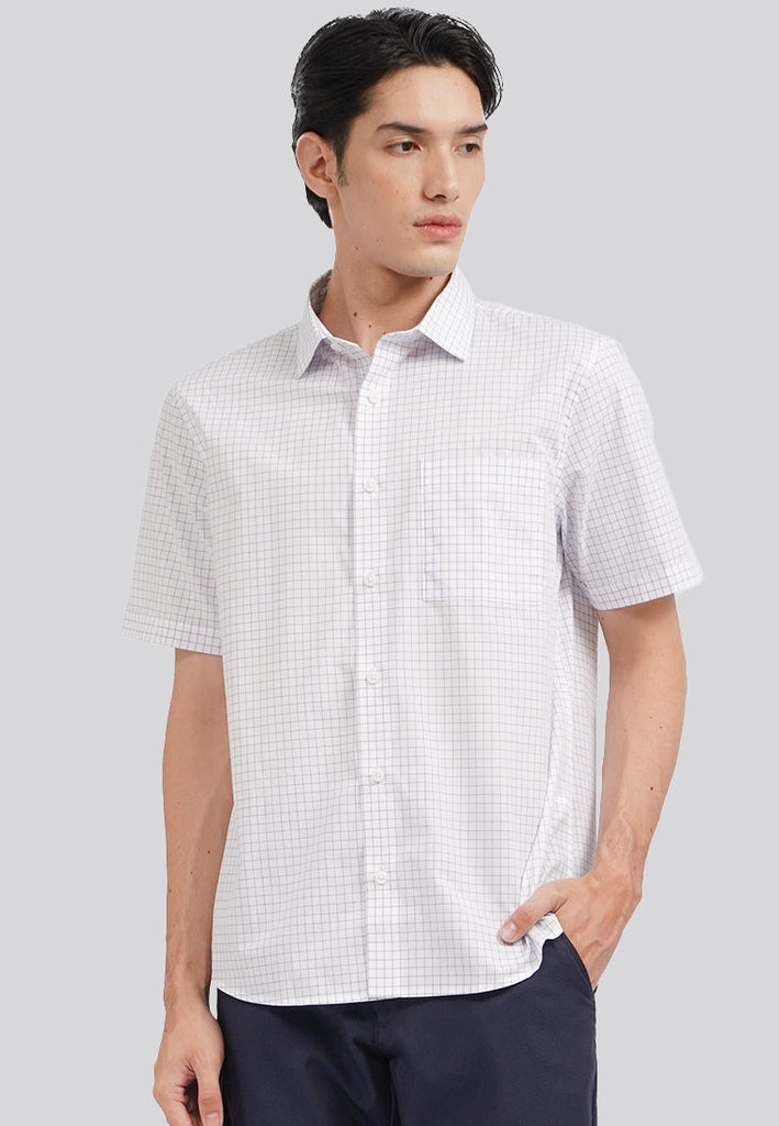 Easy Care Short Sleeve Check Shirt