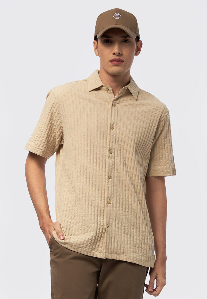 Short Sleeve Textured Knit Shirt