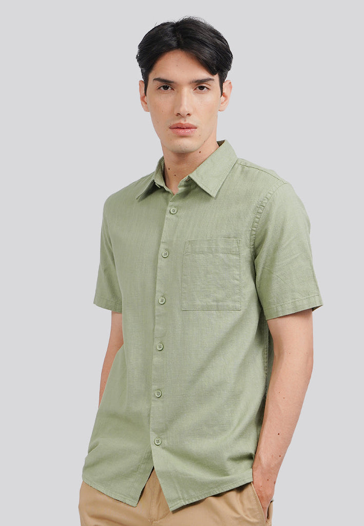 Linen Look Short Sleeve Shirt