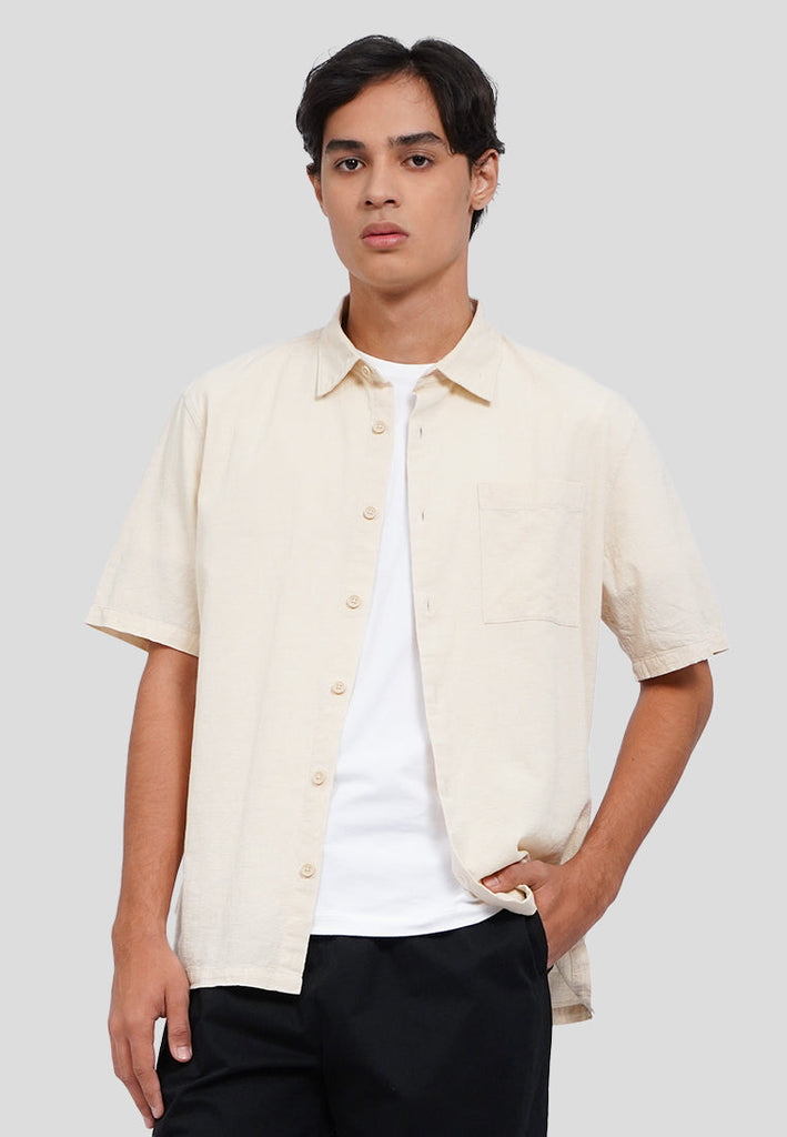 Regular Fit Textured Short Sleeve Shirt