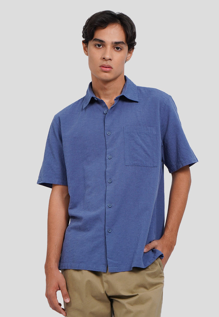 Regular Fit Textured Short Sleeve Shirt