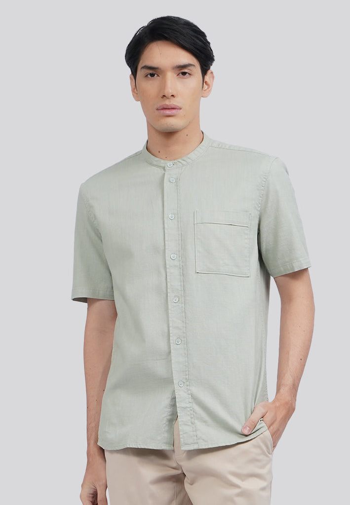 Linen Blend Short Sleeve Koko Shirt