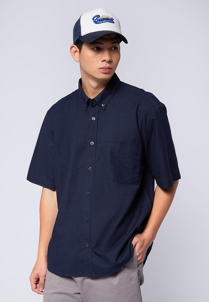 Relaxed Fit Short Sleeve Oxford Shirt