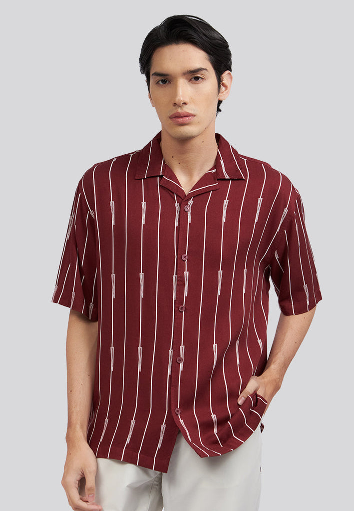 Short Sleeve Stripes Resort Shirt