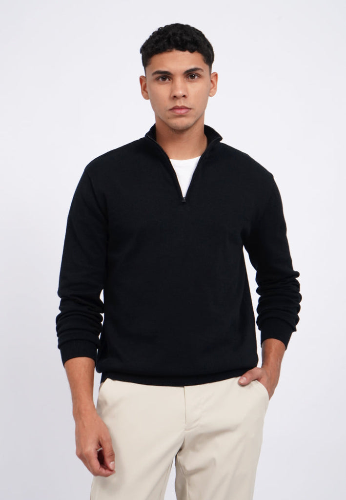 1/4 Zip Long Sleeve Sweater