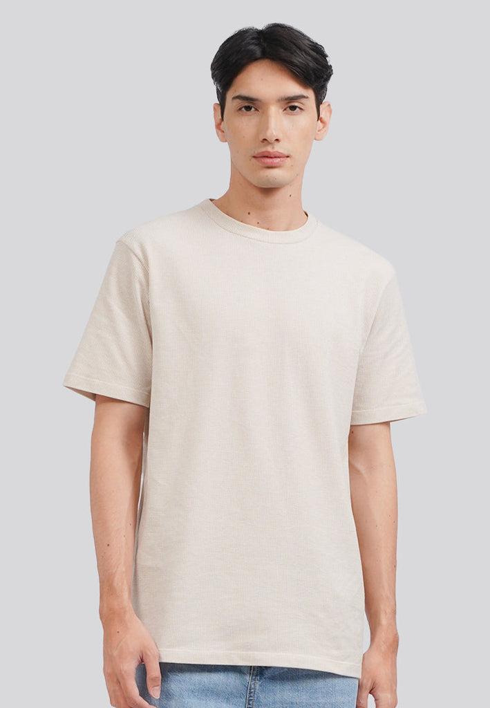 Check Textured Short Sleeve T-Shirt