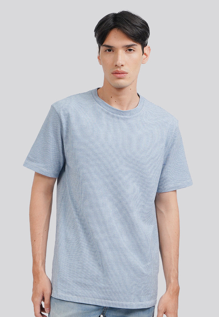 Check Textured Short Sleeve T-Shirt