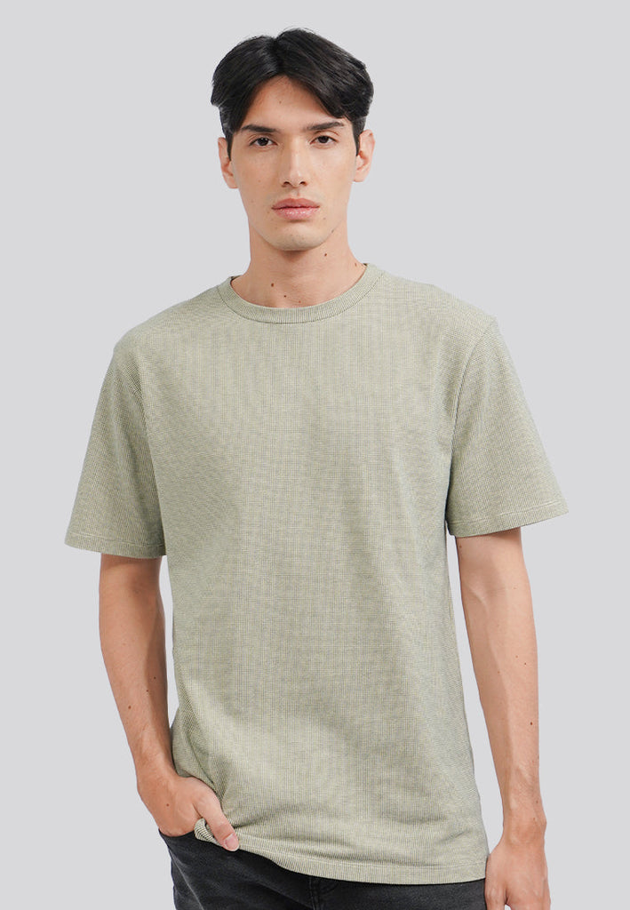 Check Textured Short Sleeve T-Shirt