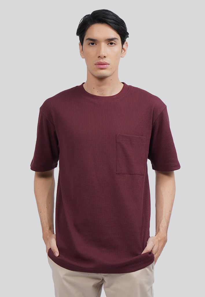 Round Neck Waffle T-Shirt