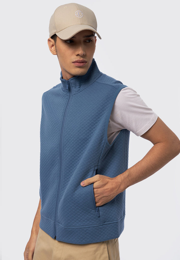 Slim Fit High Neck Vest