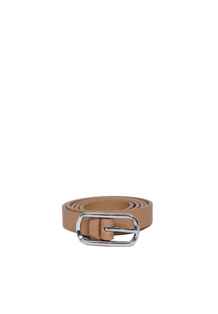 Beige Belt With Buckle