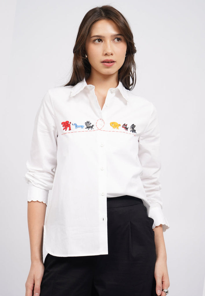 Executive X Sanchia Scallop Long Sleeve Shirt