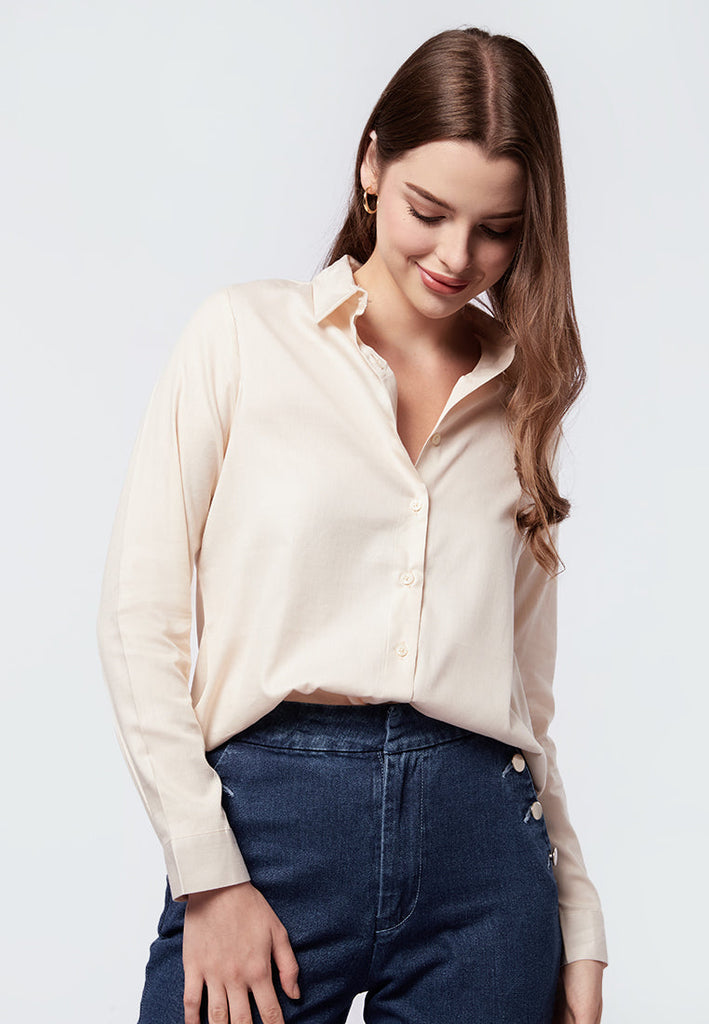 Basic Long Sleeve Rayon Shirt