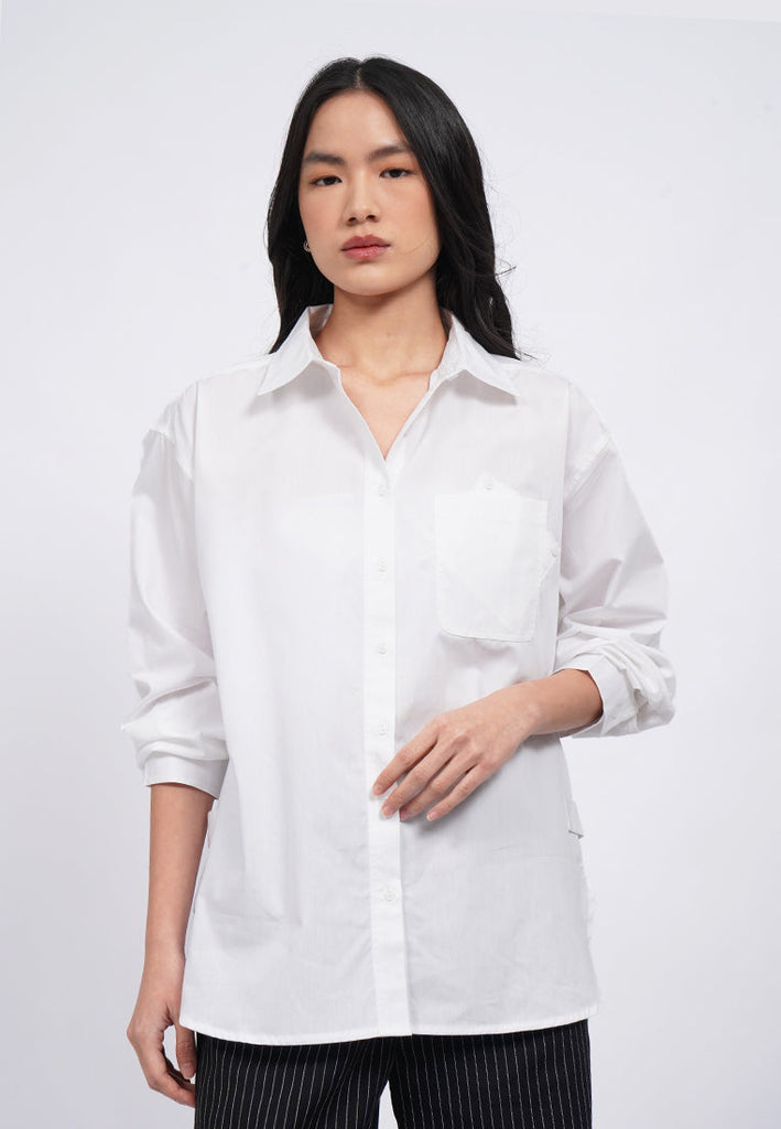 Ovesized Long Sleeve Shirt with Pocket
